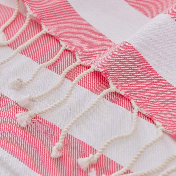 Hamamtuch Filiz, Pink & Weiß, 100% Baumwolle | URBANARA Hamamtücher