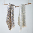 Arade Beach Towel natural white & light grey green & light grey blue, 100% cotton | URBANARA beach towels