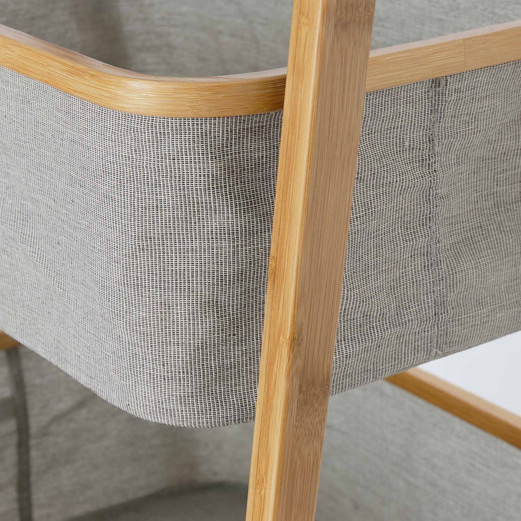 Aufbewahrung Champa, Schwarz & Weiß & Braun, 75% Polyester & 25% Baumwolle | URBANARA Aufbewahrungskörbe