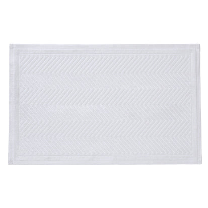 Tajo bath mat, white, 100% cotton