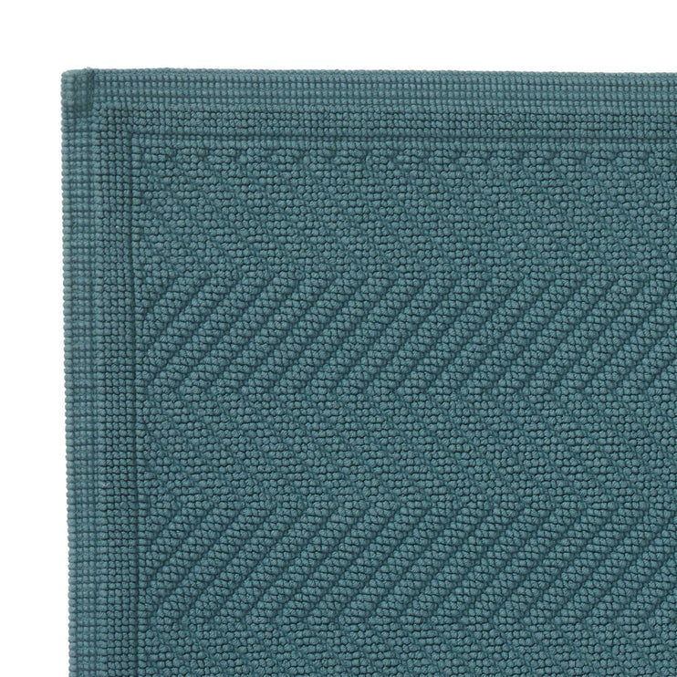 Tajo bath mat, green grey, 100% cotton | URBANARA bath mats