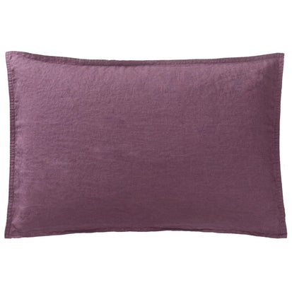 Kissenhülle Estoril, Aubergine, 100% Leinen