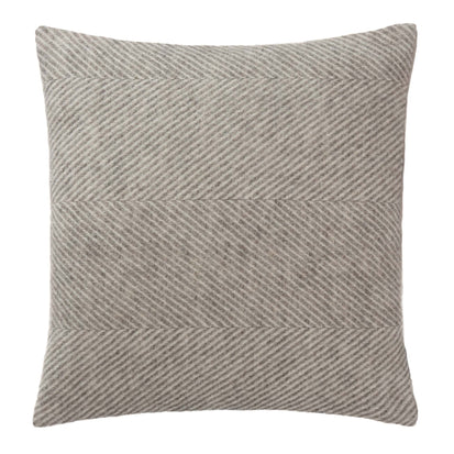 Kissenhülle Gotland, Grau & Creme, 100% Wolle & 100% Leinen