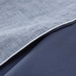 Sameiro pillowcase, dark grey blue & white, 100% linen & 100% organic cotton | URBANARA linen bedding