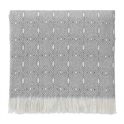 Alcoa blanket, black & natural white, 100% cotton