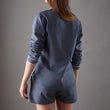 Pyjama Alvain Dunkles Graublau & Weiß | Schöne Ideen für Ihr Zuhause | URBANARA