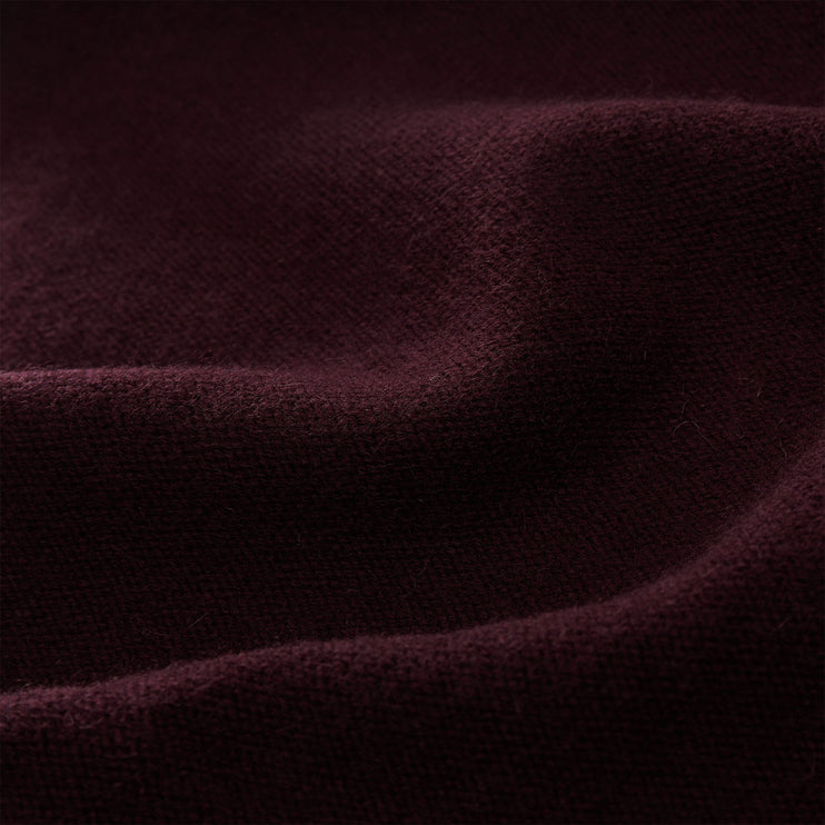 Kaschmirpullover Nora Weinrot, 50% Kaschmirwolle & 50% Wolle | Hochwertige Wohnaccessoires