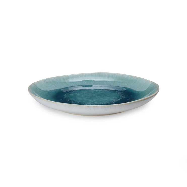 Caima Side Plate Set turquoise & blue, 100% ceramic | URBANARA plates & bowls