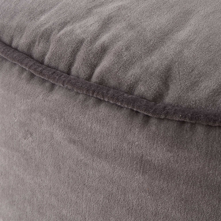 Pouf Deomali, Grau & Dunkelgrau, 100% Baumwolle | Hochwertige Wohnaccessoires