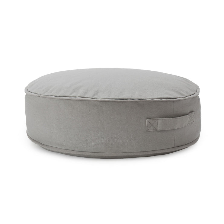 Pouf Nashik, Hellgrau, 100% Baumwolle