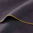 Alvalade duvet cover, dark grey & bright mustard, 100% linen | URBANARA linen bedding