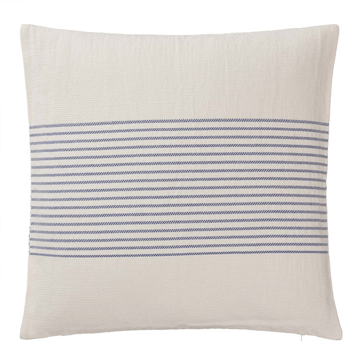 Tagesdecke Kadan, Weiß & Ultramarinblau, 50% Leinen & 50% Baumwolle | Hochwertige Wohnaccessoires