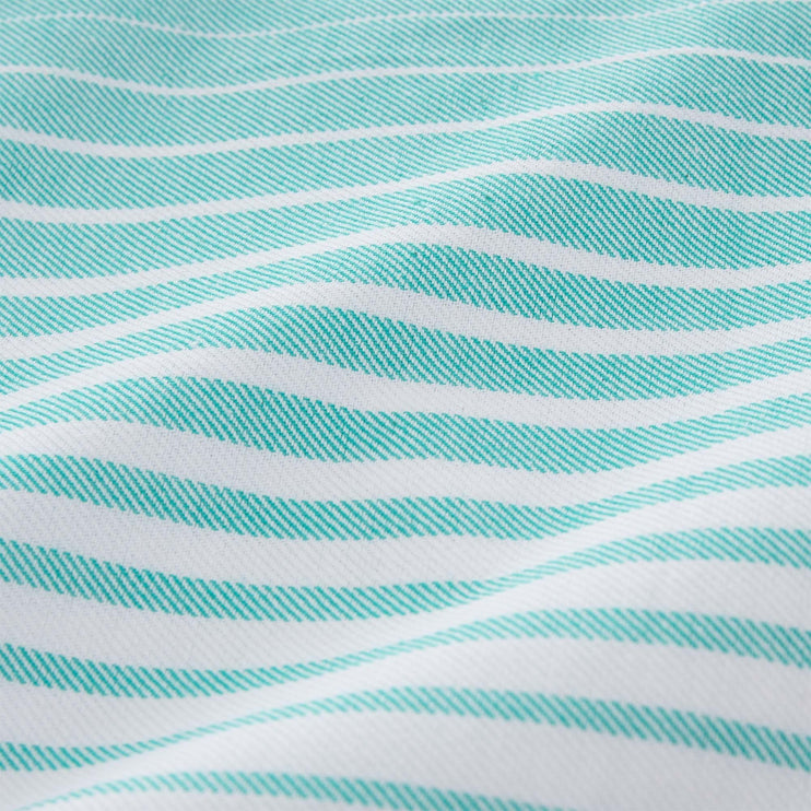 Kadirli hammam towel, green grey & white, 100% cotton | URBANARA hammam towels