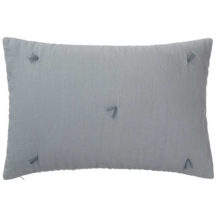 Tagesdecke Gaya, Helles Grüngrau & Grüngrau, 100% Leinen & 100% Baumwolle & 100% Polyester | Hochwertige Wohnaccessoires