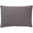 Gaya cushion cover, grey & bright mustard, 100% linen & 100% cotton & 100% polyester