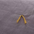 Gaya cushion cover, grey & bright mustard, 100% linen & 100% cotton & 100% polyester | URBANARA cushion covers