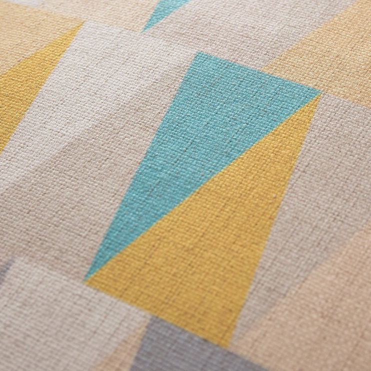 Kissenhülle Havant, Gelb & Grau & Türkis, 100% Leinen | Hochwertige Wohnaccessoires