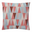 Havant cushion cover, papaya & cognac & ice blue, 100% linen