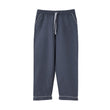 Pyjama Alva, Dunkles Graublau & Weiß, 100% Bio-Baumwolle | Hochwertige Wohnaccessoires