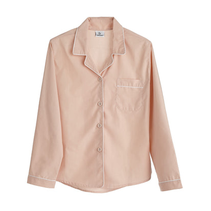 Pyjama Alva, Rosa & Weiß, 100% Bio-Baumwolle