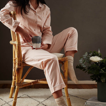 Pyjama Alvain Rosa & Weiß | Schöne Ideen für Ihr Zuhause | URBANARA