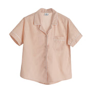 Pyjama Alva, Rosa & Weiß, 100% Bio-Baumwolle