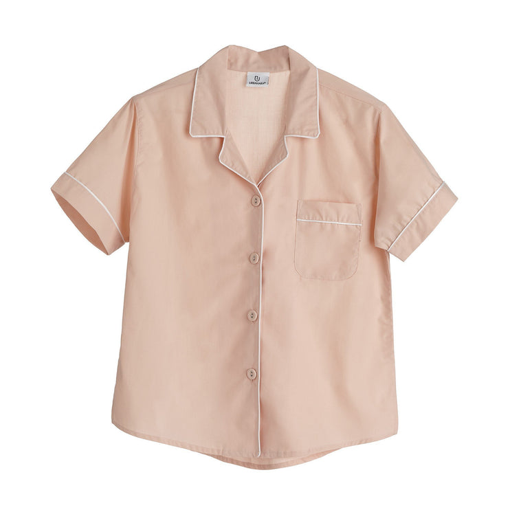 Pyjama Alva in Rosa & Weiß aus 100% Bio-Baumwolle | Entdecken Sie unsere schönsten Wohnaccessoires