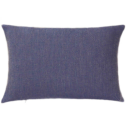 Kissenhülle Kovai, Ultramarinblau & Natur, 50% Leinen & 50% Baumwolle