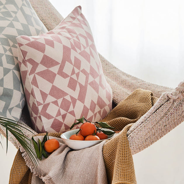 Kovai Linen Blanket in bright mustard & natural | Home & Living inspiration | URBANARA