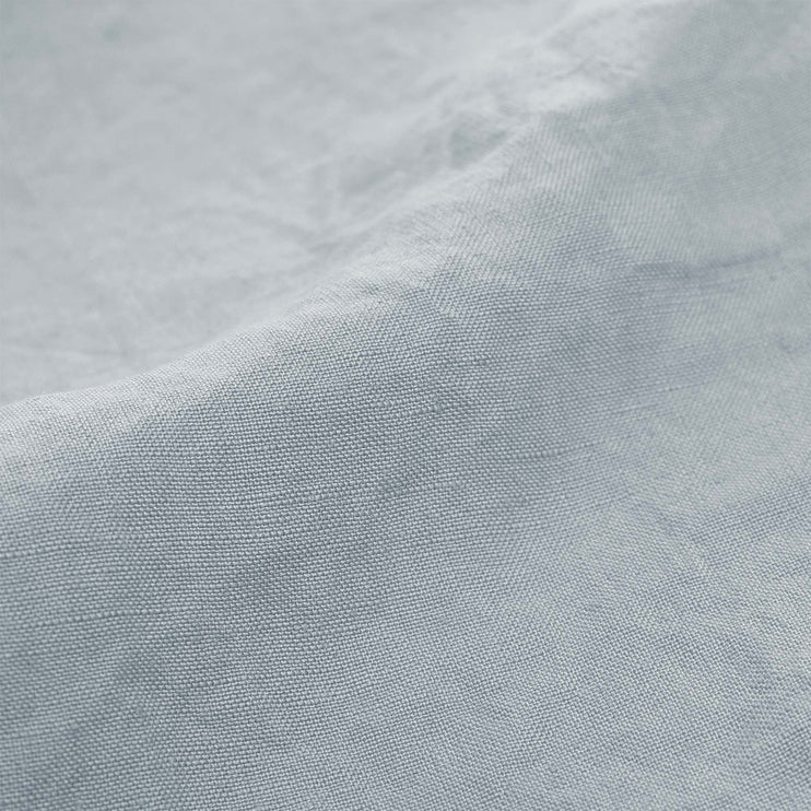 Mafalda fitted sheet, light green grey, 100% linen | URBANARA fitted sheets