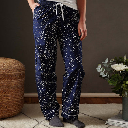Pyjama Covain Dunkelblau & Weiß | Schöne Ideen für Ihr Zuhause | URBANARA