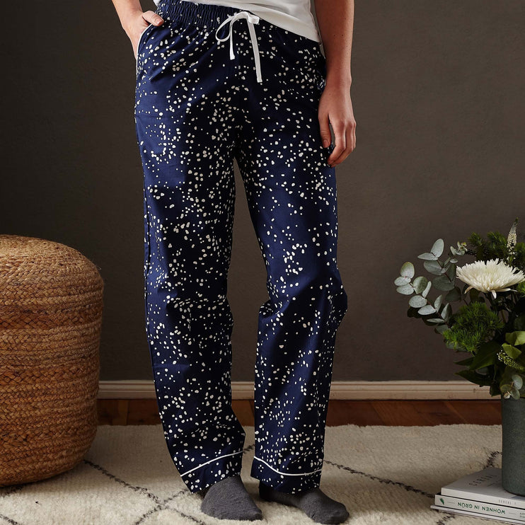 Pyjama Covain Dunkelblau & Weiß | Schöne Ideen für Ihr Zuhause | URBANARA