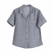 Pyjama Casaal, Dunkles Graublau & Weiß, 100% Leinen & 100% Baumwolle