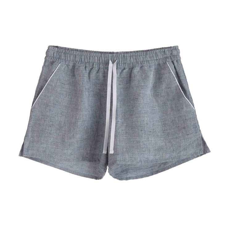 Pyjama Casaal in Dunkles Graublau & Weiß aus 100% Leinen & 100% Baumwolle | Entdecken Sie unsere schönsten Wohnaccessoires