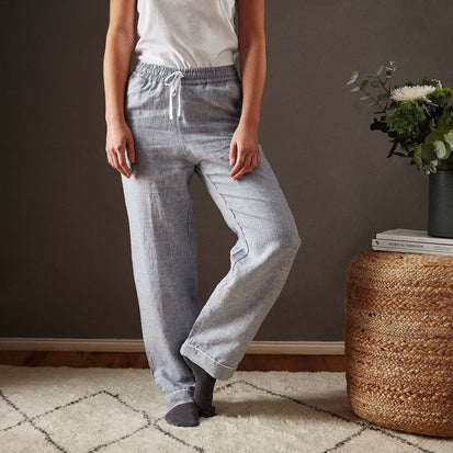 Pyjama Casaalin Dunkles Graublau & Weiß | Schöne Ideen für Ihr Zuhause | URBANARA