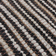 Metz Rug black & white & natural, 20% jute & 20% leather & 60% cotton | High quality homewares