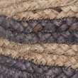 Pouf Silani, Natur & Anthrazit, 90% Jute & 10% Baumwolle | Hochwertige Wohnaccessoires