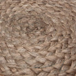 Pouf Silani, Natur & Graugrün, 90% Jute & 10% Baumwolle | URBANARA Hocker & Poufs