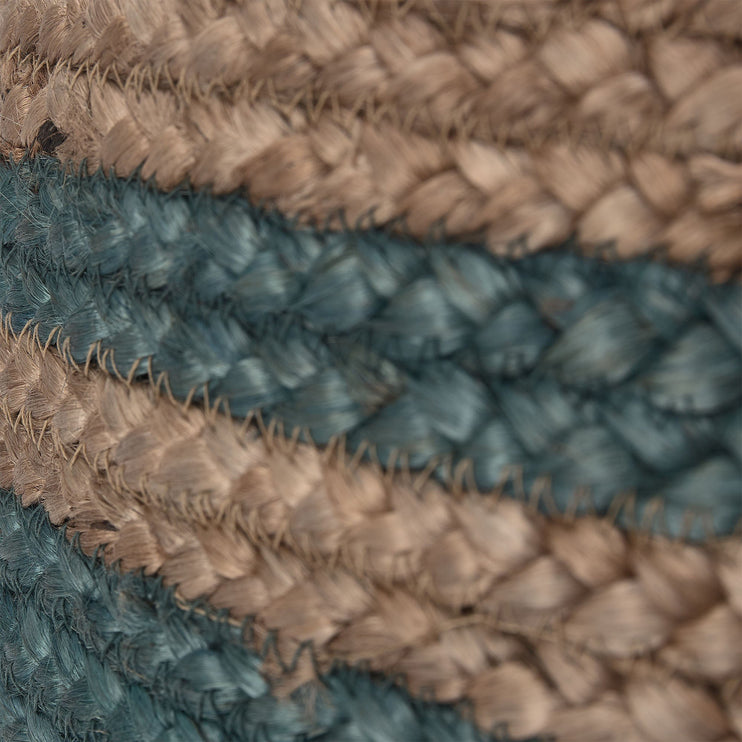 Pouf Silani, Natur & Graugrün, 90% Jute & 10% Baumwolle | Hochwertige Wohnaccessoires