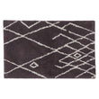 Zerdali bath mat, dark grey & natural white, 100% cotton