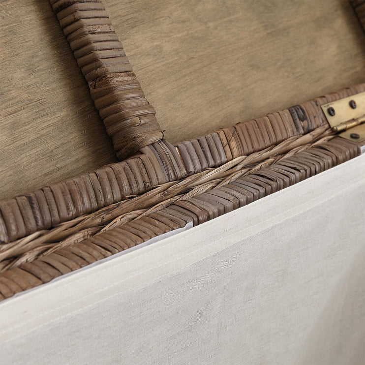 Truhe Java, Graubraun, 100% Rattan | URBANARA Aufbewahrungskörbe