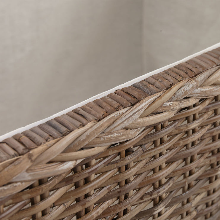 Truhe Java, Graubraun, 100% Rattan | Hochwertige Wohnaccessoires