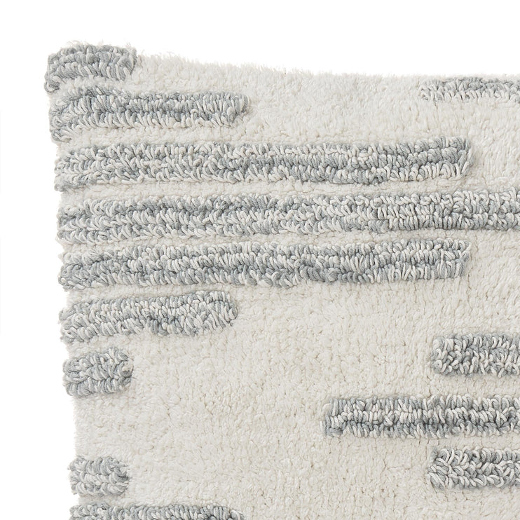 Usari cushion cover, natural white & light green grey, 100% cotton | URBANARA cushion covers