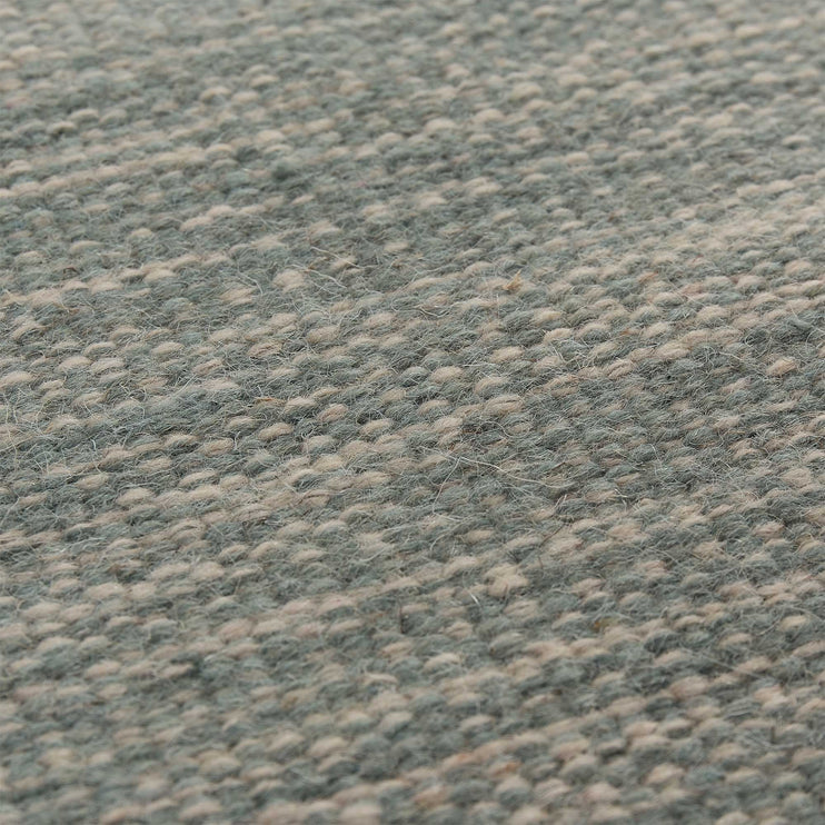 Gravlev runner, green grey & light green grey & natural white, 50% new wool & 50% cotton | URBANARA runners