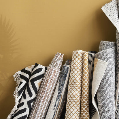 Bright mustard & Off-white Loni Läufer | Home & Living inspiration | URBANARA