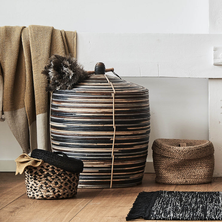 Wäschekorb Dampar, Mehrfarbig, 100% Rattan | URBANARA Wäschekörbe & Wäschetruhen