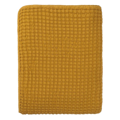 Veiros bedspread, mustard, 100% cotton