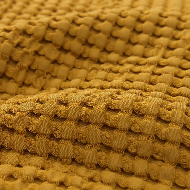 Veiros bedspread, mustard, 100% cotton | URBANARA bedspreads & quilts