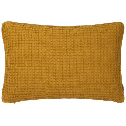 Veiros cushion cover, mustard, 100% cotton