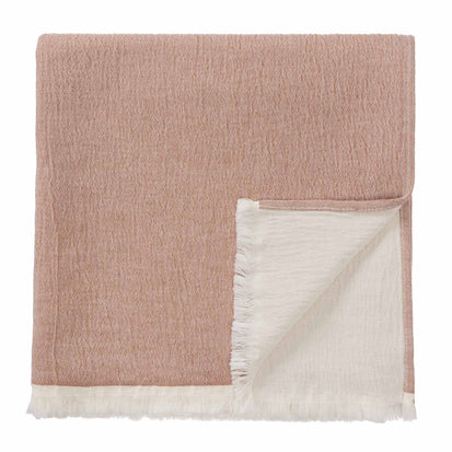 Anaba Blanket terracotta & natural white, 100% cotton